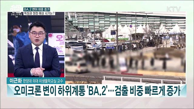 오미크론 BA.2 검출 비중 증가세···코로나19 유행 정점 시점과 대응 과제는?