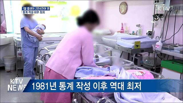 1월 출생아 수 2만4천여 명...동월 기준 역대 최저