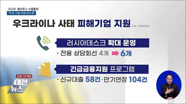 러시아·벨라루스 수출통제···"우리 기업 피해 최소화"