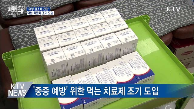 "유행 감소세 전환"···먹는 치료제 46만 명분 도입