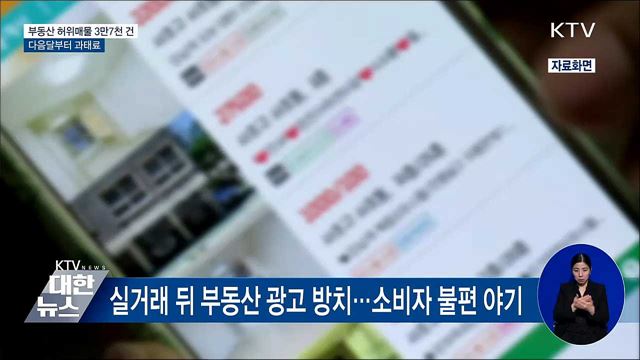 부동산 허위매물 광고 '3만7천 건'···4월부터 과태료