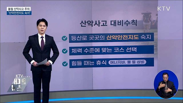 봄철 급증하는 산악사고 주의···"산악안전지도 숙지"