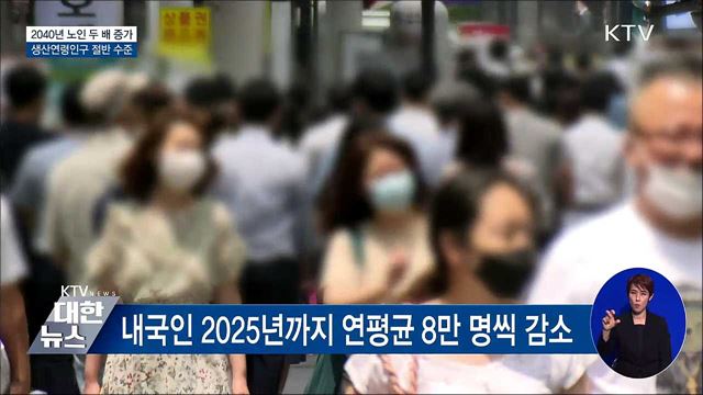 2040년 노인 두 배 증가···생산연령인구 절반 수준