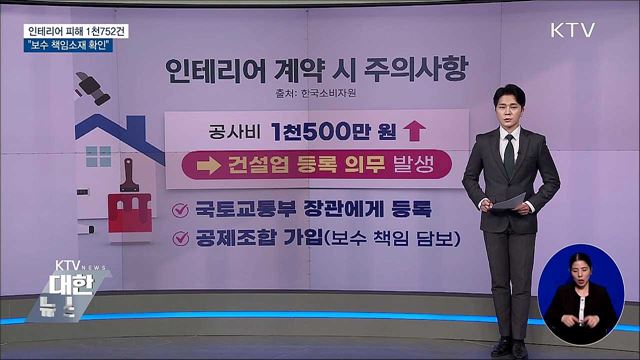 인테리어 피해 4년간 1천752건···"보수 책임소재 확인"