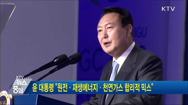 윤 대통령 "원전·재생에너지·천연가스 합리적 믹스"