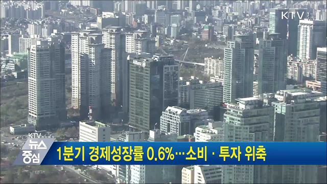 1분기 경제성장률 0.6%···소비·투자 위축