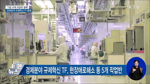 "기업 규제 과감하게 철폐···경제분야 규제혁신 TF 출범"