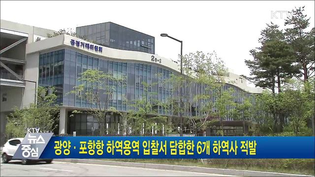 광양·포항항 하역용역 입찰서 담합한 6개 하역사 적발