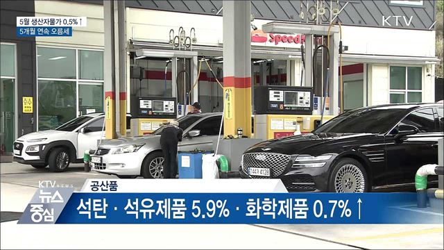 5월 생산자물가 0.5%↑···5개월 연속 오름세