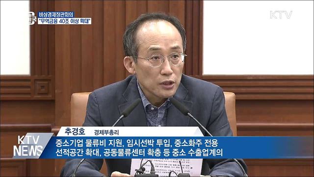 비상경제장관회의···"무역금융 40조 이상 확대"