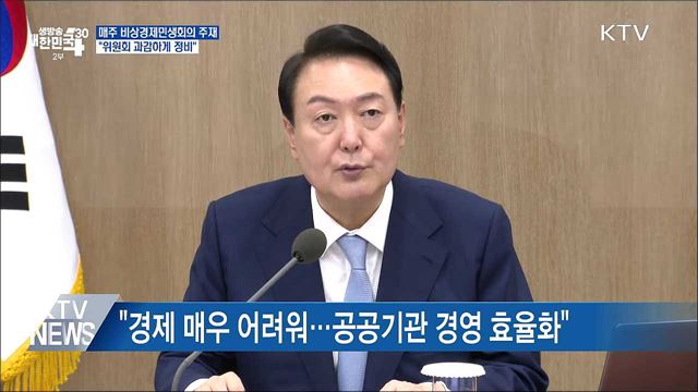 "매주 비상경제민생회의 주재···위원회 과감하게 정비"