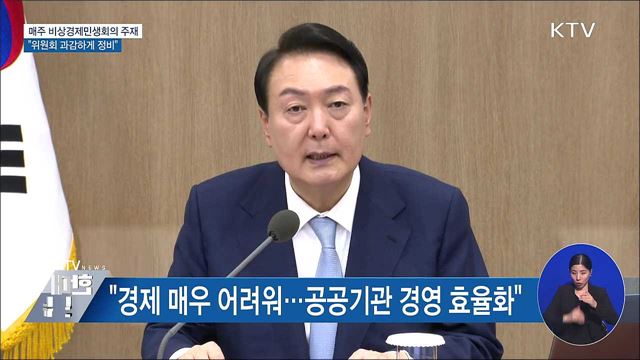 "매주 비상경제민생회의 주재···위원회 과감하게 정비"