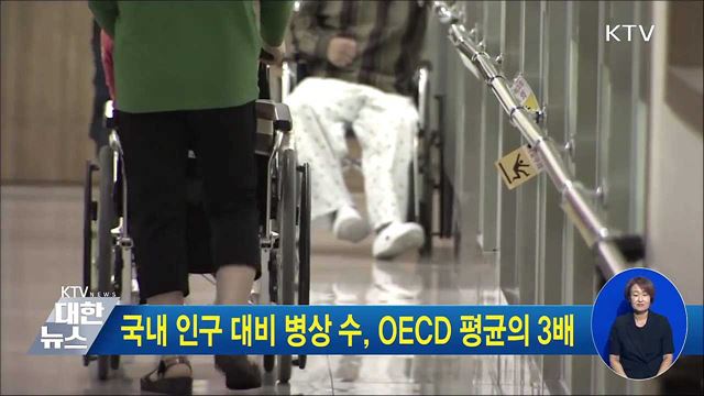 국내 인구 대비 병상 수, OECD 평균의 3배