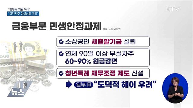 "빚투족 지원 아냐···취약차주 성실상환 유도"