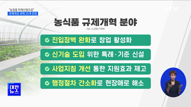 농식품 규제개선 우선 추진과제 35개 선정 [뉴스의 맥]