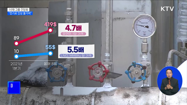 10대 그룹 간담회···"대용량 사용자 전기료 인상 불가피"