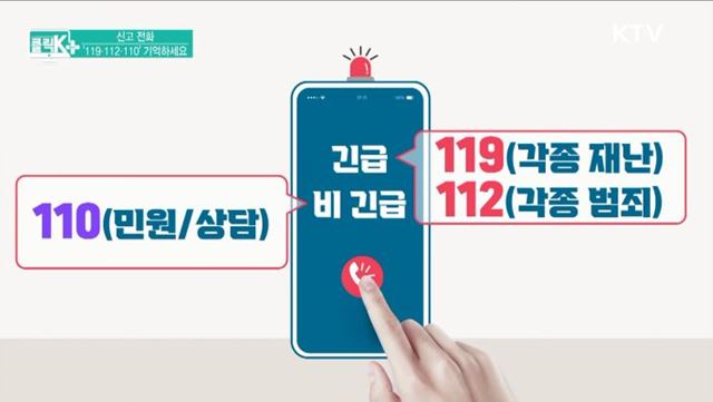 신고 전화, '119·112·110' 기억하세요 [클릭K+]