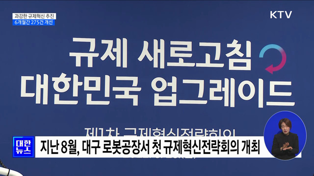 과감한 규제혁신 추진···6개월간 275건 개선