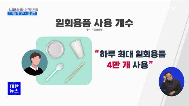 일회용품 없는 캠핑 즐기세요···다회용기 대여 시범운영 [정책현장+]