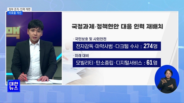 정부 조직·인력 개편···비효율 개선 [뉴스의 맥]