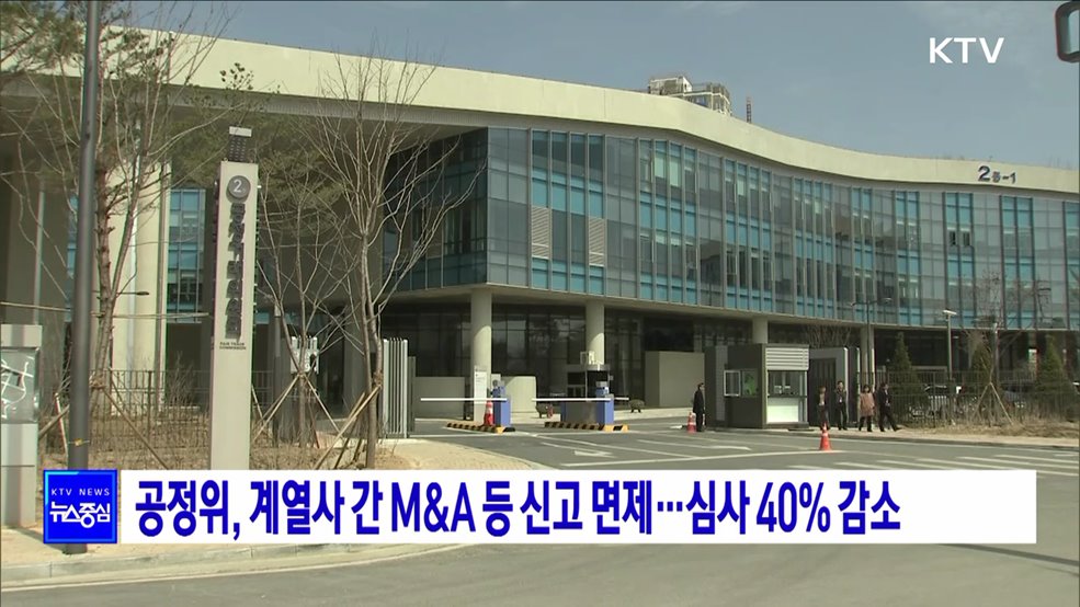 공정위, 계열사 간 M&A 등 신고 면제···심사 40% 감소