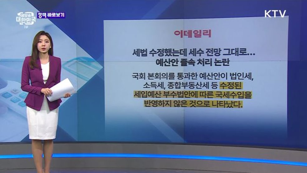 법인세·종부세 감세액, 국회 본회의 통과한 예산안에 반영 안됐다? [정책 바로보기]