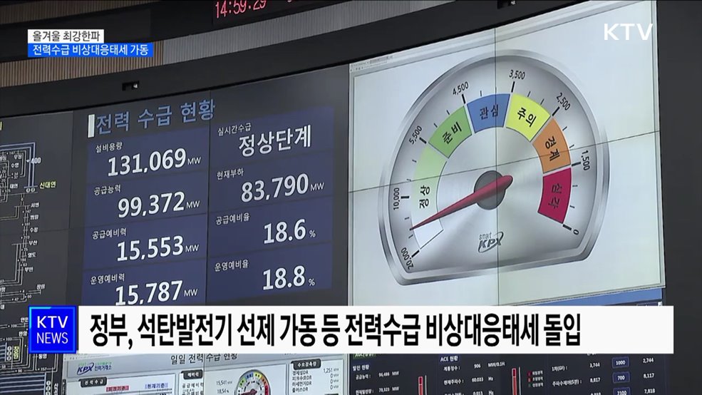 올겨울 최강한파···정부, 전력수급 비상대응태세 가동