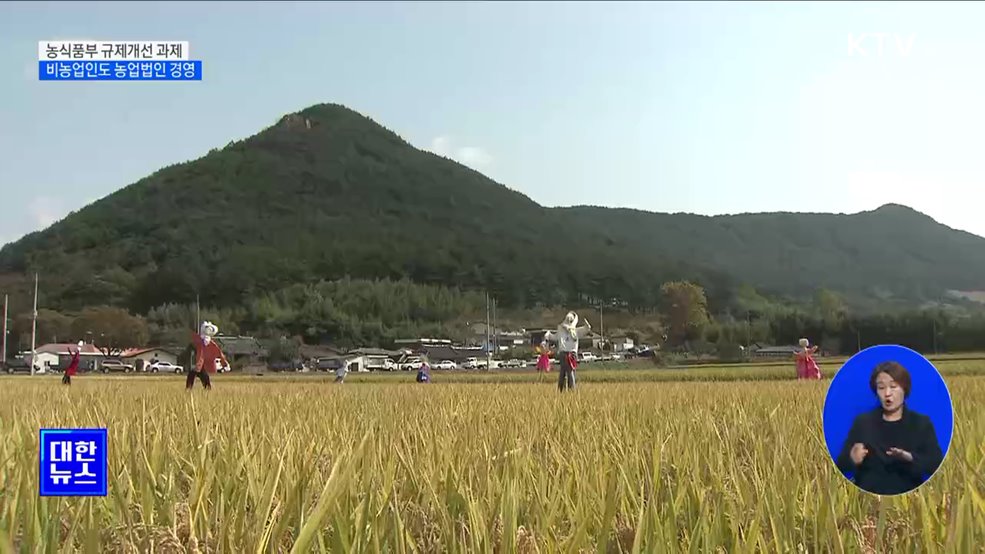 농식품부, 규제개선 과제 발표···비농업인도 농업법인 경영