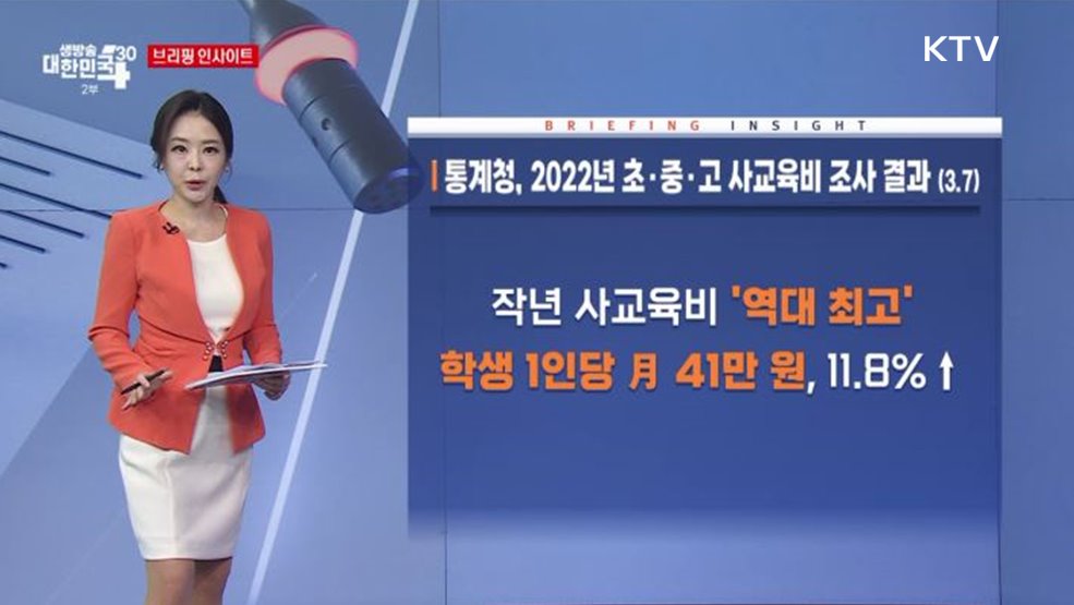 통계청, 2022년 초·중·고 사교육비 조사 결과 (3.7) [브리핑 인사이트]