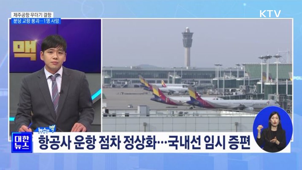 제주공항 무더기 결항···분당 교량 붕괴 [뉴스의 맥]