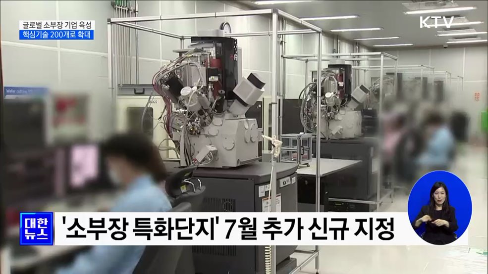 글로벌 소부장 기업 육성···핵심기술 200개로 확대