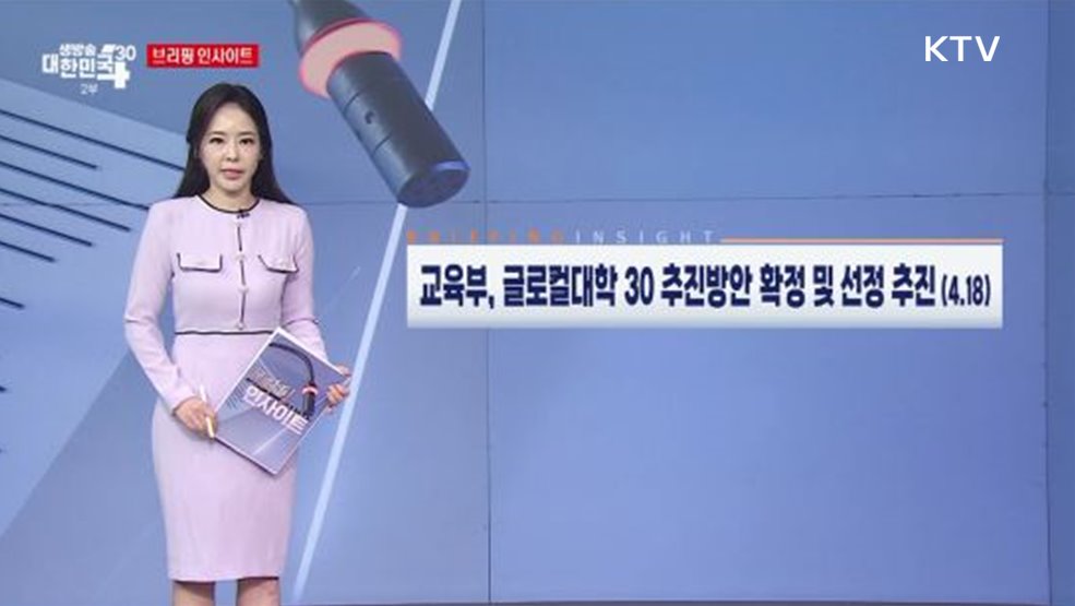 교육부, 글로컬대학 30 추진방안 확정 및 선정 추진 (4.18) [브리핑 인사이트]