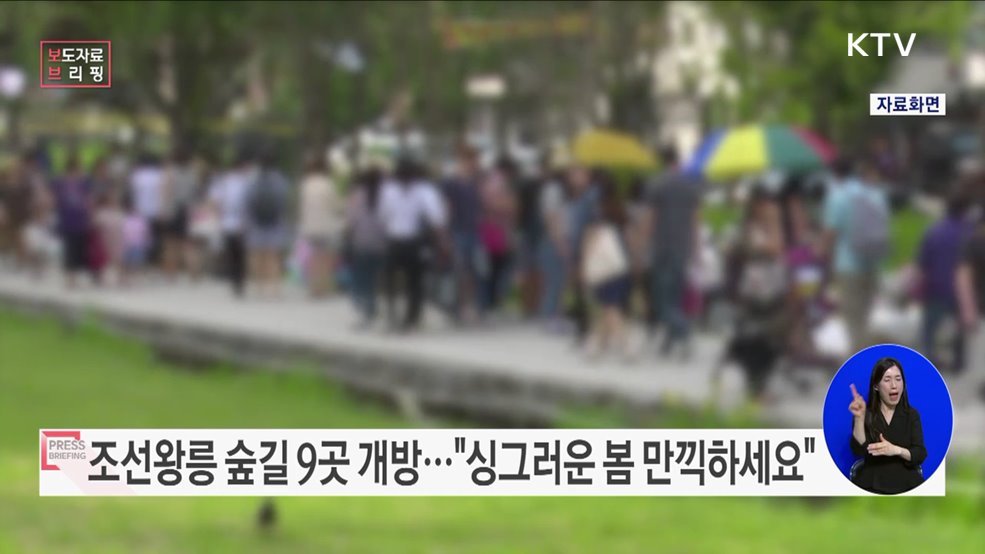 선왕릉 숲길에서 싱그러운 봄 만끽하세요