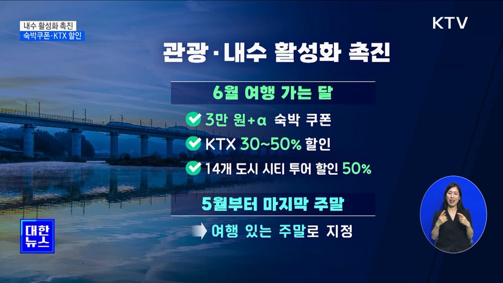 6월 여행가는 달···KTX 할인·숙박쿠폰 제공