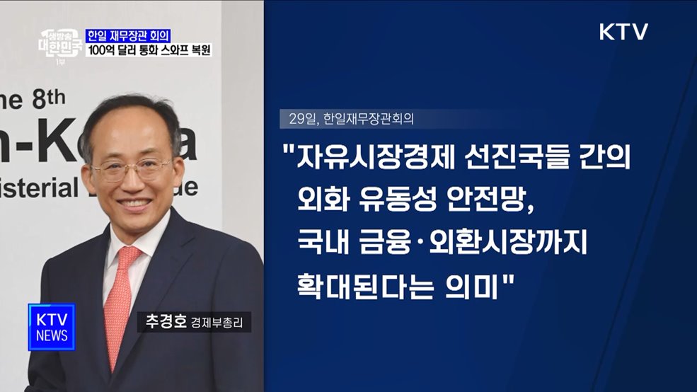 한일, 8년 만에 100억 달러 통화스와프 복원