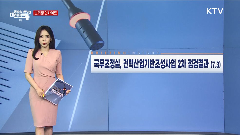 국무조정실, 전력산업기반조성사업 2차 점검결과 (7.3) [브리핑 인사이트]