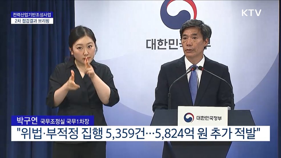 전력산업기반조성사업 2차 점검결과 브리핑