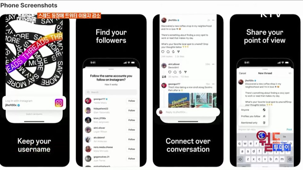 스레드, 가입자 수 1억 명 돌파 [월드 투데이]