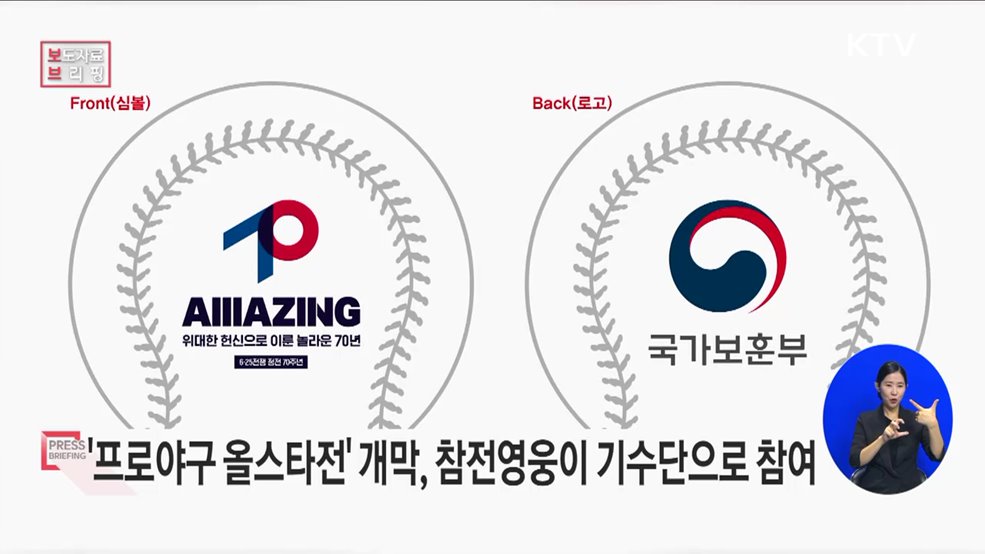 프로야구(KBO) 올스타전 참전영웅 기수단이 개막합니다.