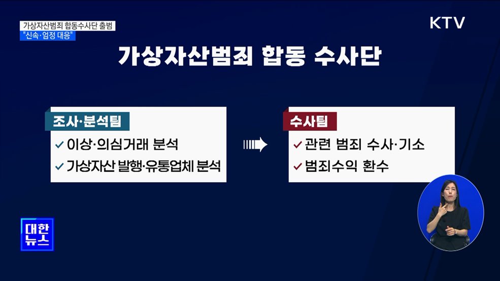 가상자산범죄 합동수사단 출범···"신속·엄정 대응"