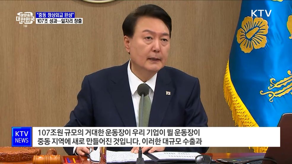 "중동 빅3 정상외교 107조 성과···경제·민생에 활기"