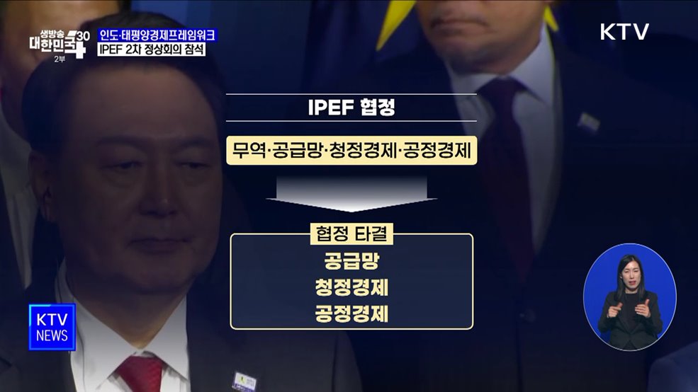 한미일 등 인·태 14개국 정상회담···"거대 경제권 완성"