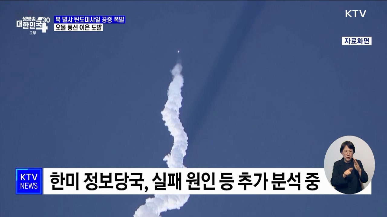 북, 탄도미사일 발사 실패···오물풍선 이은 도발