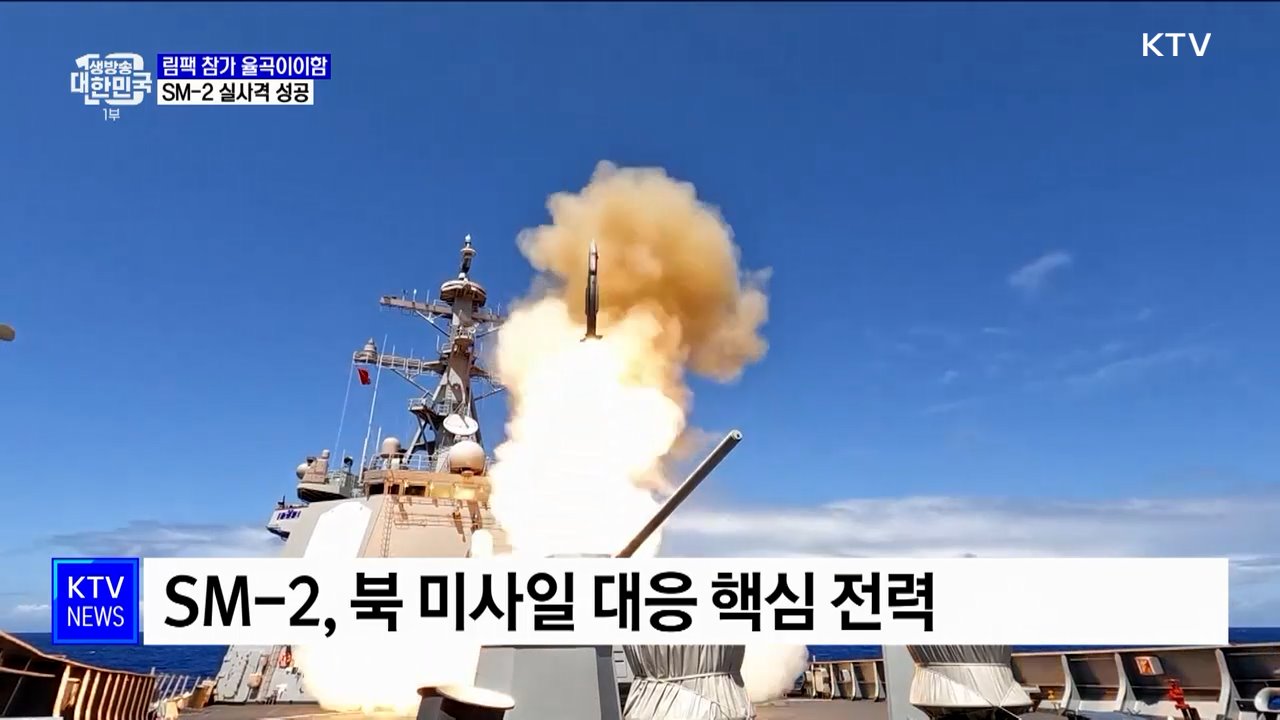 '림팩'서 율곡이이함 함대공유도탄 SM-2 실사격 성공