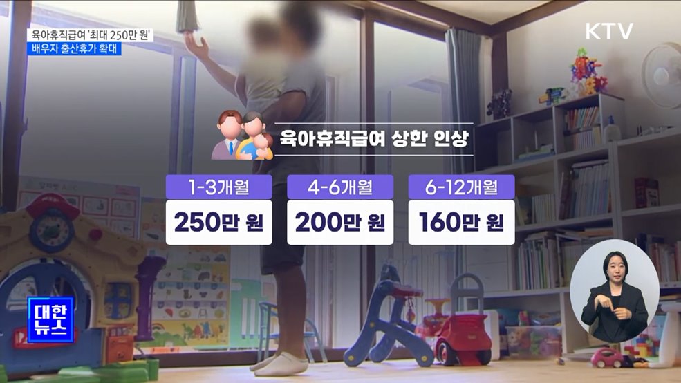 육아휴직급여 최대 250만 원···배우자 출산휴가 확대