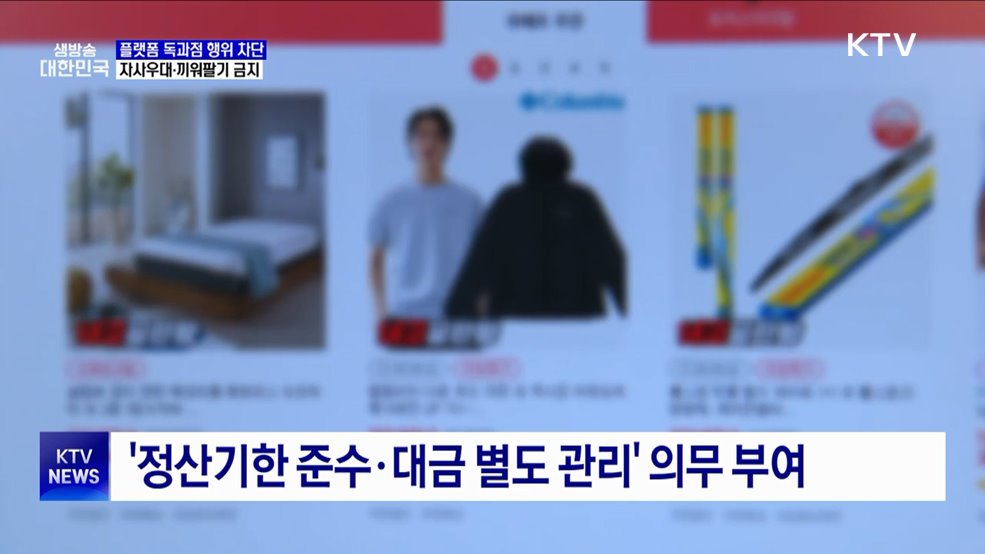 "플랫폼 자사우대·끼워팔기 금지"··· '대규모유통법'으로 규제