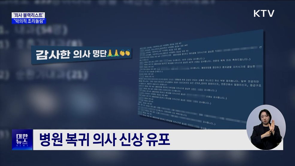 '의사 블랙리스트' 작성자 구속···"악의적 조리돌림" [현장고발]