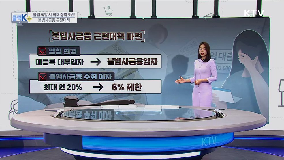 불법 적발 시 최대 징역 5년! 불법사금융 근절대책 [클릭K+]