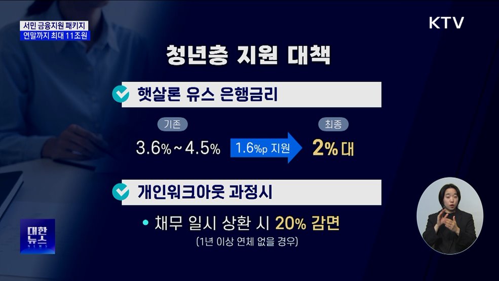 '빚더미' 서민·자영업자 맞춤 지원···최대 11조 원 투입