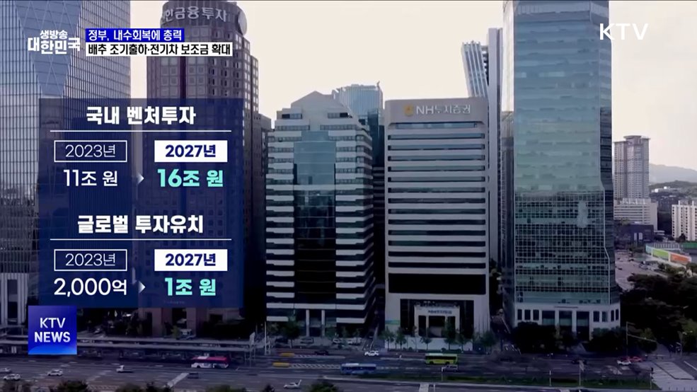 내수살리기 총력···배추 조기출하·다자녀 전기차 보조금 확대